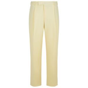 Pt01 Ivory Virgin Wool Trousers Men